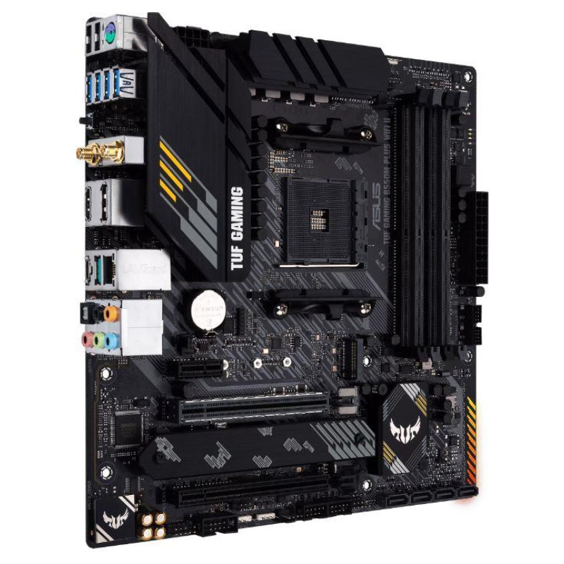 Asus Mainboard|ASUS|AMD B550|SAM4|MicroATX|Memory DDR4|Memory slots 4|1xPCI-Express 3.0 1x|1xPCI-Express 3.0 16x|1xPCI-Express 4.0 16x|2xM.2|1xHDMI|1xDisplayPort|2xUSB 2.0|5xUSB 3.2|1xUSB type C|1xPS/2|1xOptical S/PDIF|1xRJ45|5xAudio port|TUFGAMB550MPLUSW