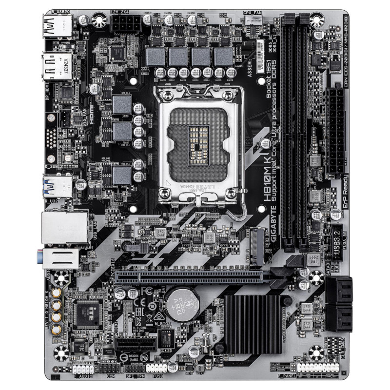 Gigabyte Mainboard|GIGABYTE|Intel H810|LGA1851|Micro-ATX|Memory DDR5|Memory slots 2|H810MK1.0