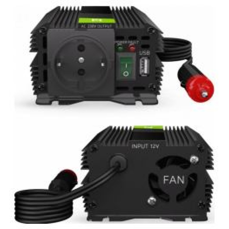 Green Cell Strāvas pārveidotājs Green Cell 12V to 230V 150W/300W Modified Sine Wave