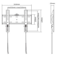 Gembird TV SET ACC WALL MOUNT 23-42"/WM-42F-01 GEMBIRD