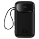 Baseus Qpow2 20000mAh 22.5W Powerbank with Dual Cable with Digital Display + Baseus Simple USB-C 3A Cable 0.3m (Black) - Black