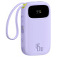 Baseus EnerFill FC31 20000mAh 45W Power Bank with Display with USB-C and Lightning Cables - Purple