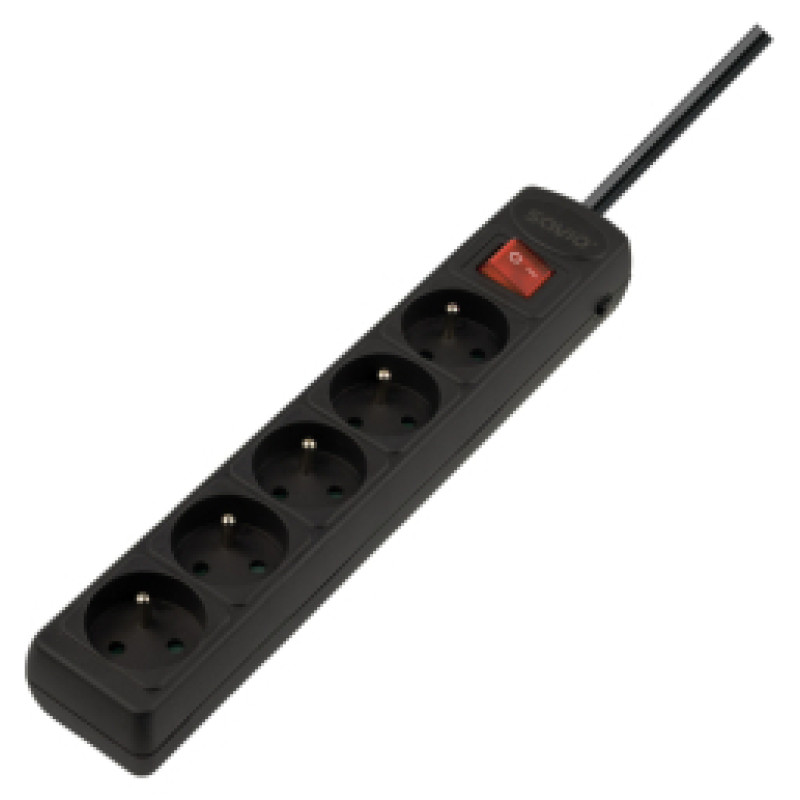 Savio Pagarinātājs Savio Surge Protection Power Strip 5 sockets 1.8m