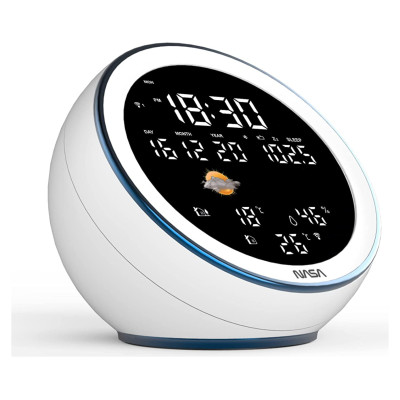 Nasa WSP1500 white Weather Station/Speaker BT Moon