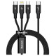 Baseus Rapid Series 3in1 USB-C - USB-C / Lightning / micro USB cable 20W PD 1.5m - black