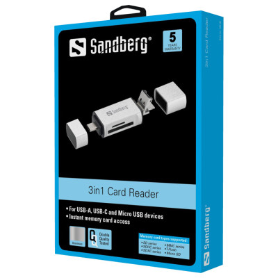 Sandberg 136-28 3 in 1 Card Reader