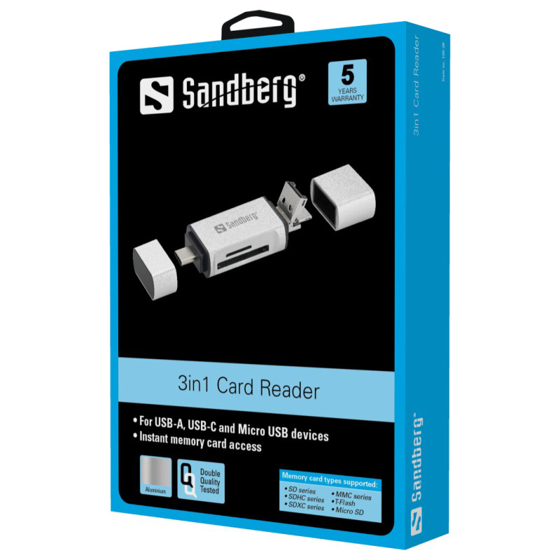 Sandberg 136-28 3 in 1 Card Reader