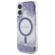 Guess HC Resin Bottom Glitter MagSafe case for iPhone 16 - purple