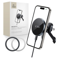 Tech-Protect mm15W-V5 Magnetic MagSafe Car Air Vent Mount - Black