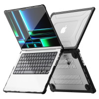 Tech-Protect SmartShell Pro case for Macbook Pro 14 M1 / M2 / M3 / M4 / M5 2021-2025 - black and transparent
