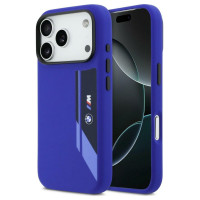 BMW M Silicon Vertical Logo MagSafe Case for iPhone 17 Pro - Navy Blue