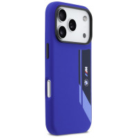 BMW M Silicon Vertical Logo MagSafe Case for iPhone 17 Pro - Navy Blue