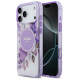 Guess IML Flower & Tonal Circle MagSafe case for iPhone 17 Pro Max - purple