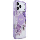 Guess IML Flower & Tonal Circle MagSafe case for iPhone 17 Pro Max - purple