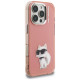 Karl Lagerfeld IML Aquarelle Choupette & Logo Case for iPhone 16 Pro Max - Pink