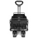 Wozinsky WZP-100 beach, tourist, garden trolley, durable, wide wheels, with safety net up to 100 kg - black