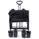 Wozinsky WZP-100 beach, tourist, garden trolley, durable, wide wheels, with safety net up to 100 kg - black