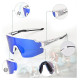 Rockbros Polarized Cycling Glasses with UV Protection and Corrective Insert Blue Lenses - White