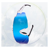 Rockbros Polarized Cycling Glasses with UV Protection and Corrective Insert Blue Lenses - White