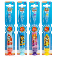 Paw Patrol Flashing Toothbrush Set with Suction Cap Different Colors 4 pcs