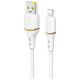 Dudao L25L USB-A - Lightning Cable 1m 30W with Soft Silicone Braid - White