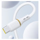 Dudao L25L USB-A - Lightning Cable 1m 30W with Soft Silicone Braid - White