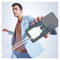 Dudao L25L USB-A - Lightning Cable 1m 30W with Soft Silicone Braid - White