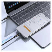 Dudao L25C USB-C Cable 1m 60W with Soft Silicone Braid - Black