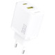 Dudao A27TEU PD 30W GaN USB-A USB-C Wall Charger - White
