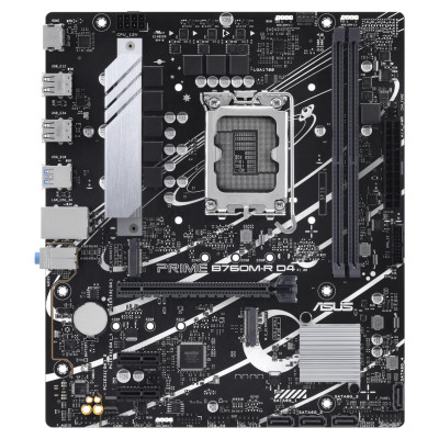 Asus Mainboard|ASUS|Intel B760 Express|LGA1700|Micro-ATX|Memory DDR4|Memory slots 2|2xPCI-Express 4.0 1x|1xPCI-Express 4.0 16x|2xM.2|1x15pin D-sub|1xHDMI|4xUSB 2.0|4xUSB 3.2|1xOptical S/PDIF|3xAudio port|PRIMEB760M-RD4