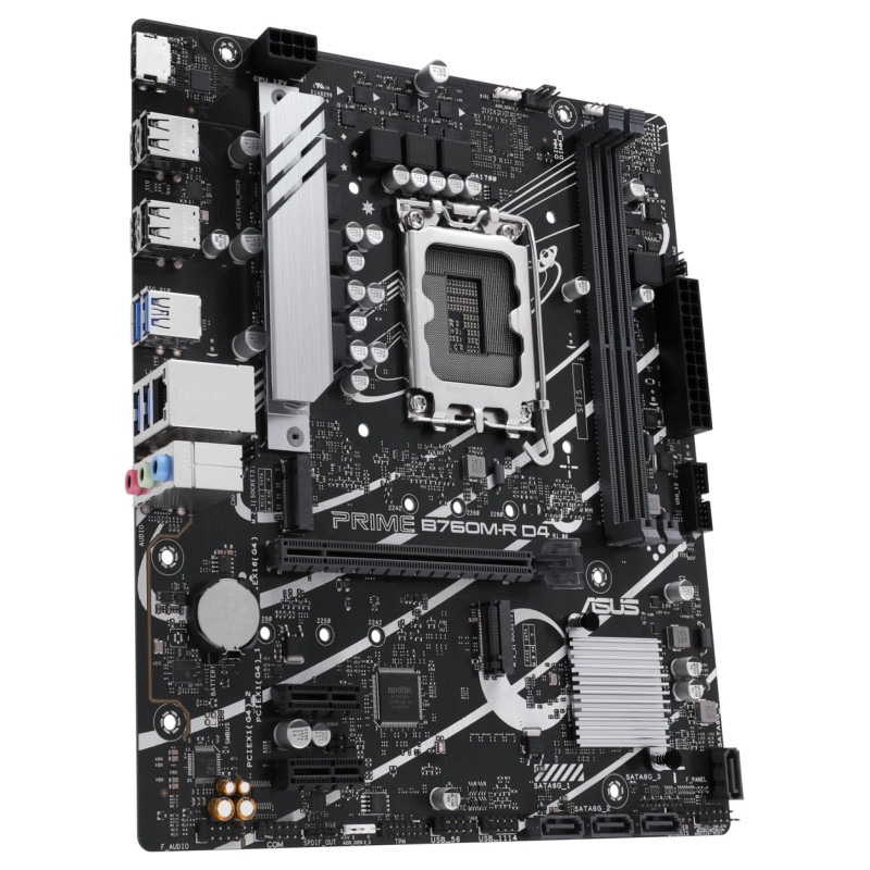 Asus Mainboard|ASUS|Intel B760 Express|LGA1700|Micro-ATX|Memory DDR4|Memory slots 2|2xPCI-Express 4.0 1x|1xPCI-Express 4.0 16x|2xM.2|1x15pin D-sub|1xHDMI|4xUSB 2.0|4xUSB 3.2|1xOptical S/PDIF|3xAudio port|PRIMEB760M-RD4