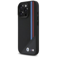 BMW M Meshed Tricolor Stripes MagSafe Case for iPhone 16 Pro Max - Black