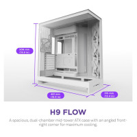 Nzxt Case|NZXT|ATX/micro ATX/Mini-ITX/EATX|White|Midi Tower|PC|CM-H92FW-01