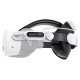 Bobovr E3 Pro Head Strap with Battery for Meta Quest 3 and 3S - White and Black