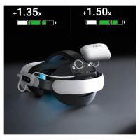 Bobovr E3 Pro Head Strap with Battery for Meta Quest 3 and 3S - White and Black