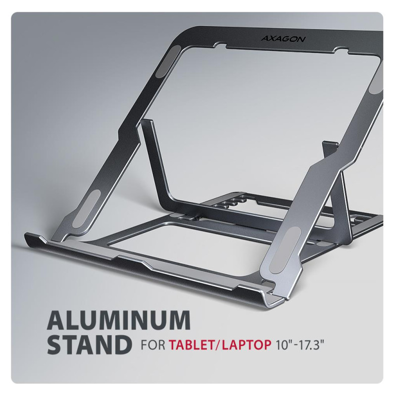 Axagon NB ACC STAND 10"-17.3"/ALUMINUM GREY STND-LAG AXAGON