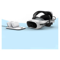 Bobovr P4U Head Strap with Battery for PICO 4 Ultra and Ultra Enterprise - White and Black