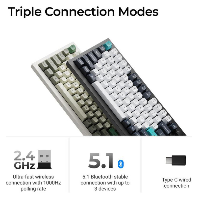 Keychron KEYBOARD WRL Q1 MAX RGB/CARBON BLACK Q1M-M4 KEYCHRON