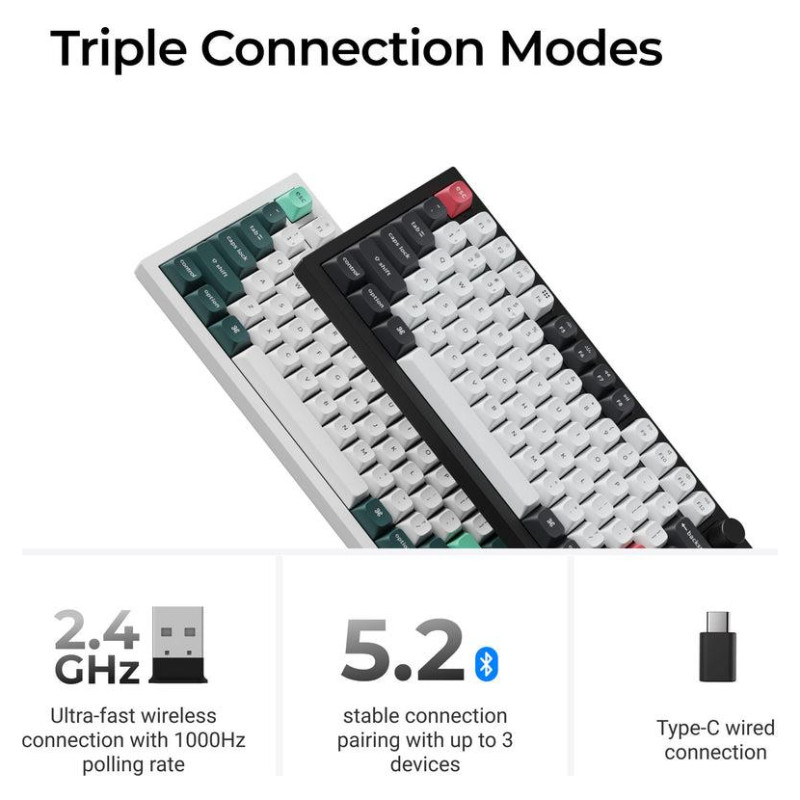 Keychron KEYBOARD WRL Q6 HE RGB/SHELL WHITE Q6H-P1 KEYCHRON