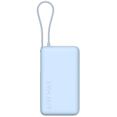 Xiaomi Ārēja baterija Xiaomi 10000mAh 67W Ice Blue ar integrētu USB-C vadu