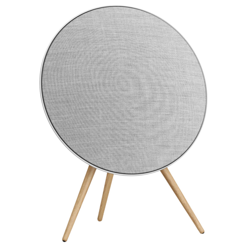 Bang & Olufsen Beosound A9 5th Gen Speaker Natural Alu (Back Grey Mist/Cover Kvadrat Light Grey/Legs Oak)