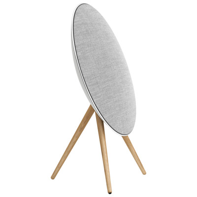 Bang & Olufsen Beosound A9 5th Gen Speaker Natural Alu (Back Grey Mist/Cover Kvadrat Light Grey/Legs Oak)