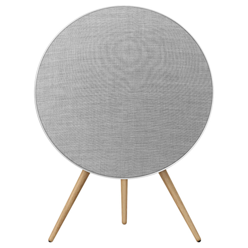 Bang & Olufsen Beosound A9 5th Gen Speaker Natural Alu (Back Grey Mist/Cover Kvadrat Light Grey/Legs Oak)