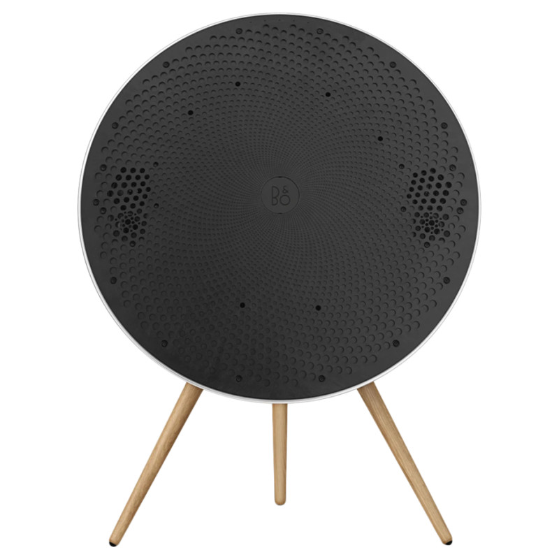 Bang & Olufsen Beosound A9 5th Gen Speaker Natural Alu (Back Grey Mist/Cover Kvadrat Light Grey/Legs Oak)