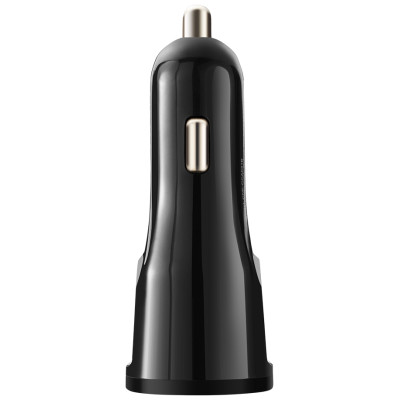 Canyon car charger C-033 2.4A/USB-A built-in Lightning Black