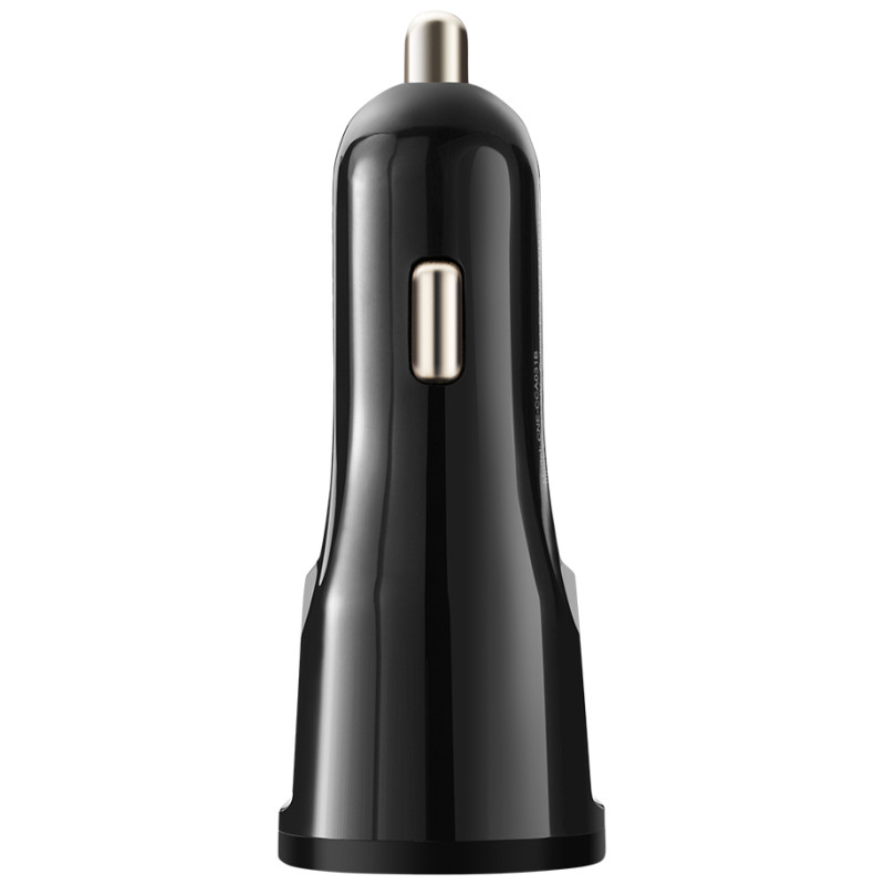 Canyon car charger C-033 2.4A/USB-A built-in Lightning Black