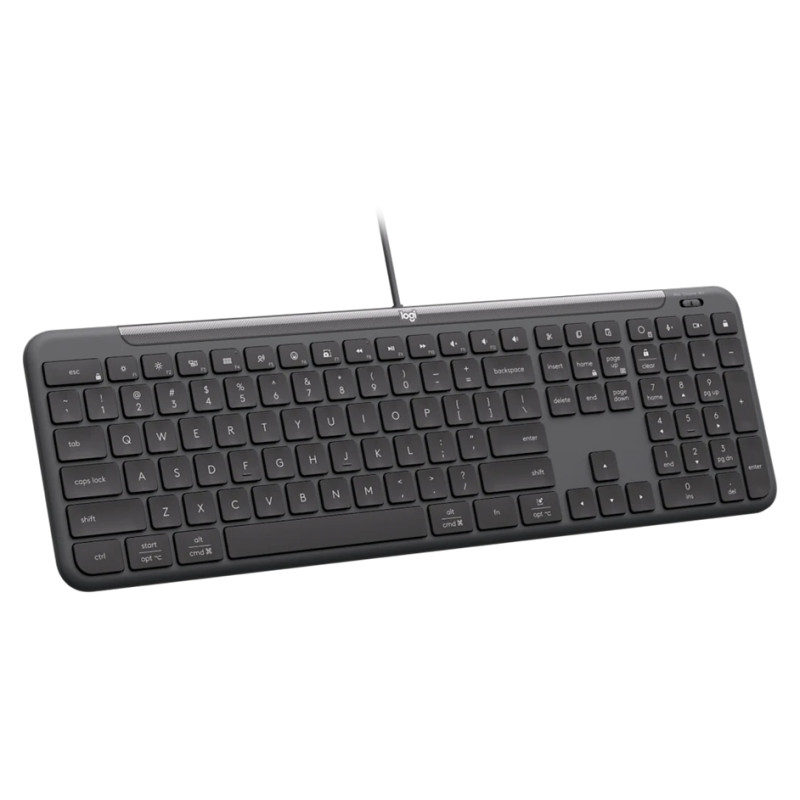 Logitech Signature Slim  K620 Wired Keyboard for Business - GRAPHITE - US INT'L - USB - N/A - INTNL-973 - USB-C