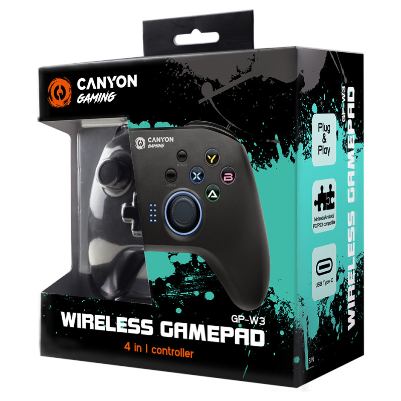 Canyon gamepad GP-W3 Android/Nintendo/PC/PS3 Wireless Black