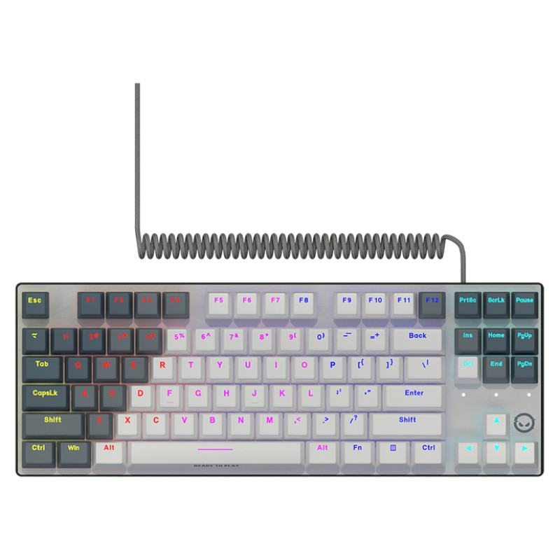 Lorgar Azar 514TKL, Wired RGB mechanical gaming keyboard, white, EN layout