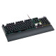 Canyon Nightfall GK-7, Wired Gaming Keyboard,Black 104 mechanical switches,60 million times key life, 22 types of lights,Removable magnetic wrist rest,4 Multifunctional control knobs,Trigger actuation 1.5mm,1.6m Braided cable,RU layout,dark grey, size:435